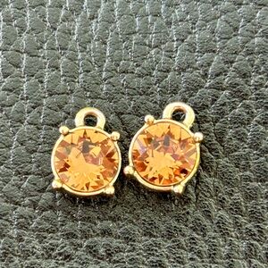 Gorgeous Swarovski Amber Pendants (set of 2)
